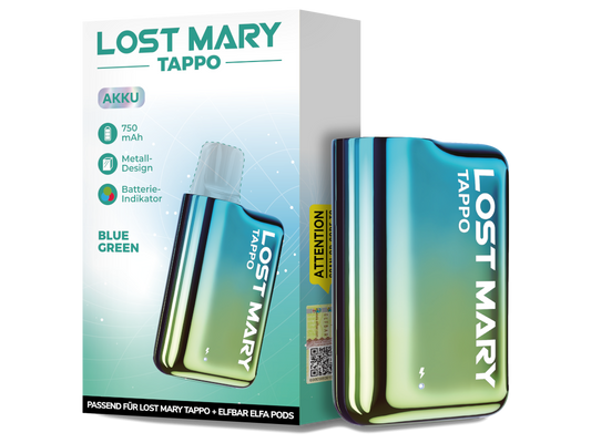 Lost Mary - Tappo Akku 750 mAh blau-grün